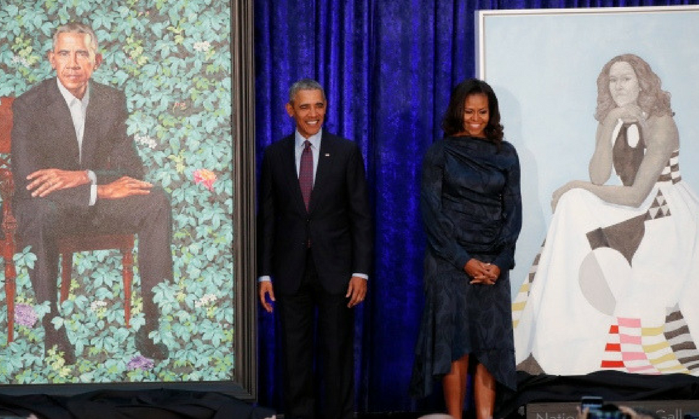the-official-portraits-of-former-u-s-president-barack-obama-and-former-first-lady-michelle-obama-were-unveiled-at-the-smithsonians-national-portrait-gallery-in-washington-on-monday-jim-bourgreute
